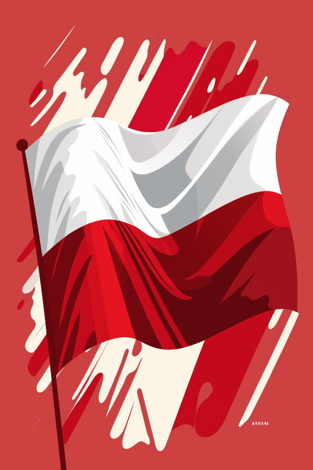 Flaga biało - czerwona